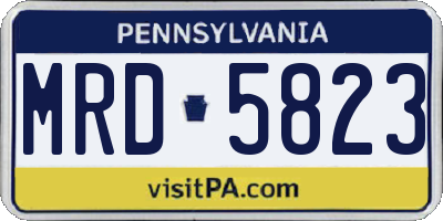 PA license plate MRD5823