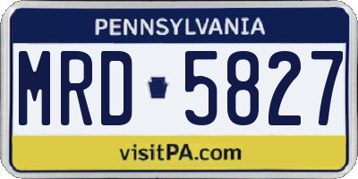 PA license plate MRD5827