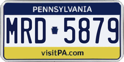PA license plate MRD5879