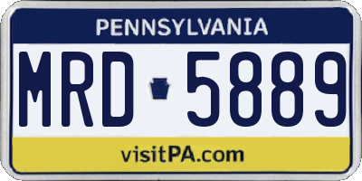 PA license plate MRD5889