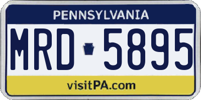 PA license plate MRD5895