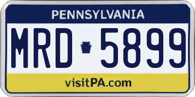 PA license plate MRD5899