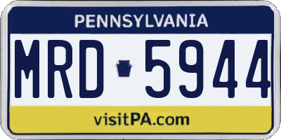 PA license plate MRD5944