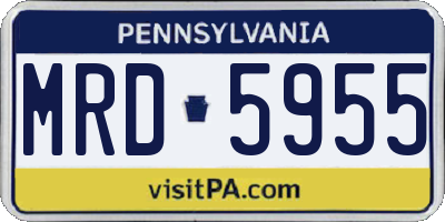PA license plate MRD5955