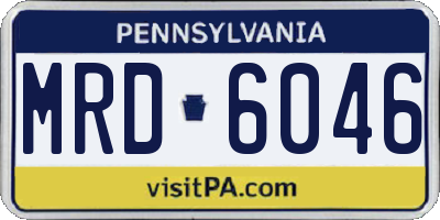 PA license plate MRD6046