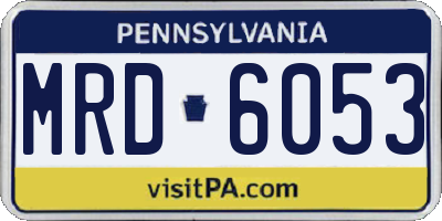 PA license plate MRD6053