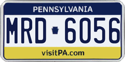 PA license plate MRD6056