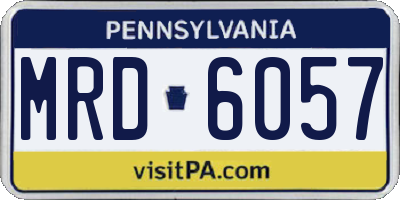 PA license plate MRD6057