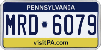 PA license plate MRD6079