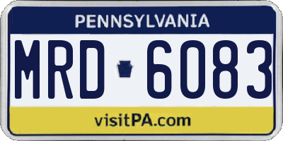 PA license plate MRD6083