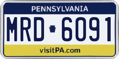 PA license plate MRD6091
