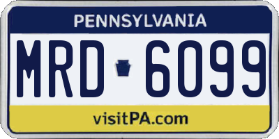 PA license plate MRD6099