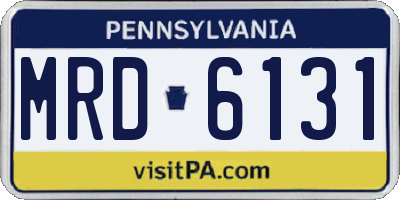 PA license plate MRD6131