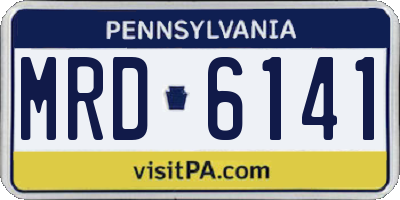 PA license plate MRD6141