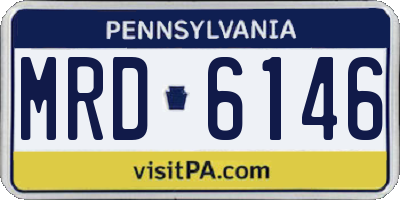 PA license plate MRD6146