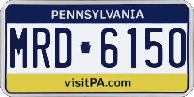 PA license plate MRD6150