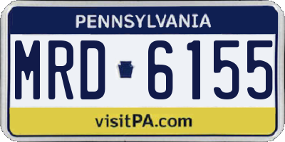 PA license plate MRD6155