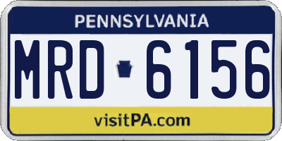 PA license plate MRD6156
