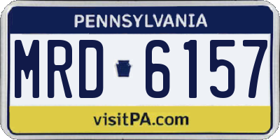 PA license plate MRD6157