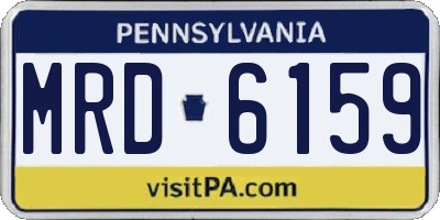 PA license plate MRD6159