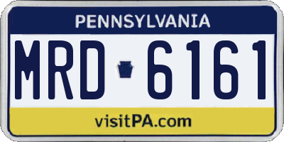PA license plate MRD6161