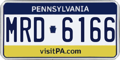 PA license plate MRD6166