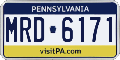 PA license plate MRD6171