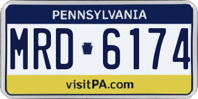 PA license plate MRD6174