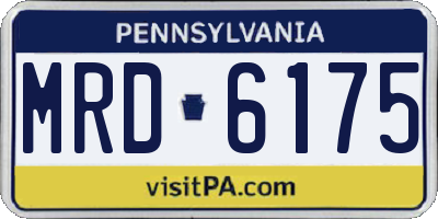 PA license plate MRD6175