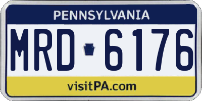 PA license plate MRD6176