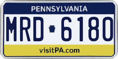 PA license plate MRD6180