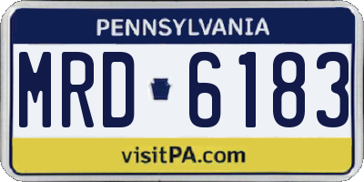 PA license plate MRD6183