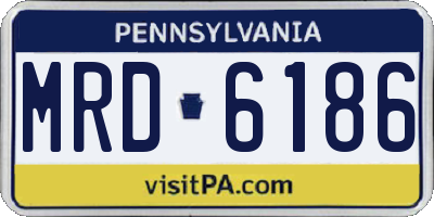 PA license plate MRD6186