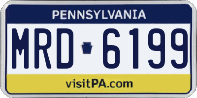 PA license plate MRD6199