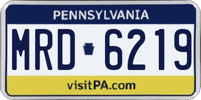 PA license plate MRD6219