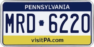 PA license plate MRD6220