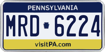 PA license plate MRD6224