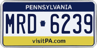 PA license plate MRD6239