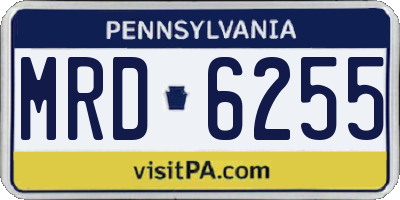 PA license plate MRD6255