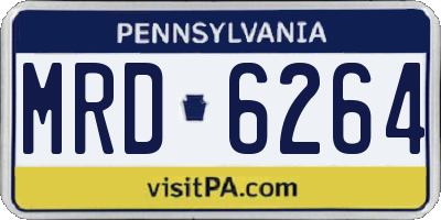 PA license plate MRD6264