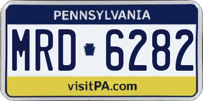 PA license plate MRD6282