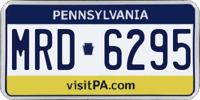 PA license plate MRD6295