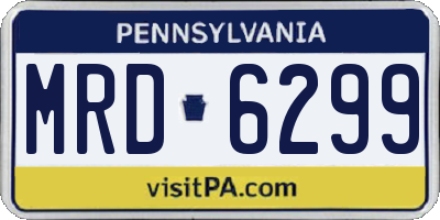 PA license plate MRD6299