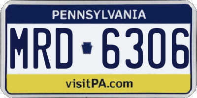 PA license plate MRD6306