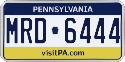 PA license plate MRD6444