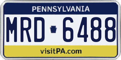 PA license plate MRD6488