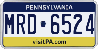 PA license plate MRD6524