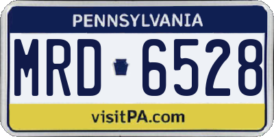 PA license plate MRD6528