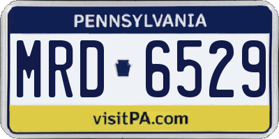 PA license plate MRD6529