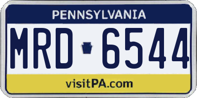 PA license plate MRD6544